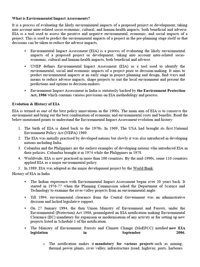 Environment Law Notes Pdf Waste Environmental Impact Assessment