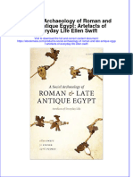 A Social Archaeology Of Roman And Late Antique Egypt Artefacts Of Everyday Life Ellen Swift full chapter