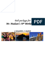 Bali Package For Mr. Madaan's Birthday Bash