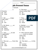 Simple Present Tense Worksheet 2 Pwe9wb