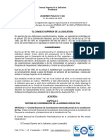 CSJ Acuerdo 11426 de 2019 (Funcionamiento de La Jurisdicción de Paz)