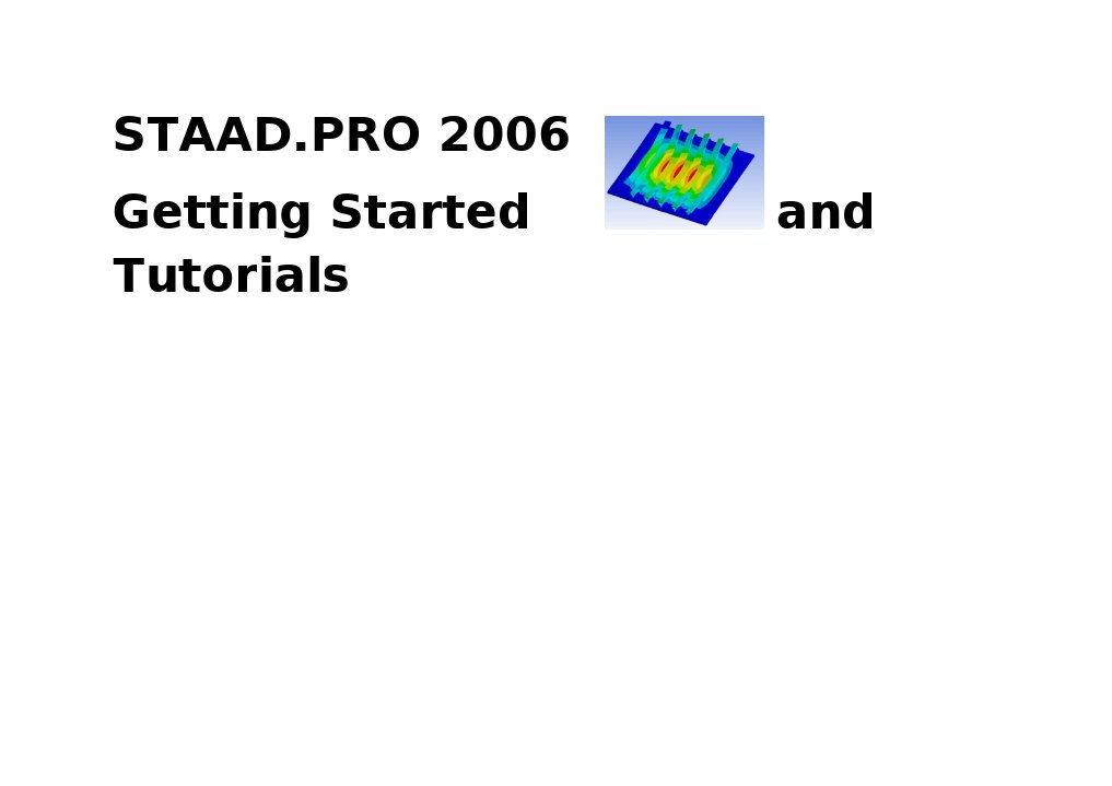 STAAD.PRO 2006 Tutorial Guide | PDF