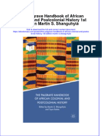 The Palgrave Handbook Of African Colonial And Postcolonial History 1St Edition Martin S Shanguhyia  ebook full chapter