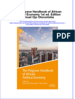 The Palgrave Handbook of African Political Economy 1St Ed Edition Samuel Ojo Oloruntoba Ebook Full Chapter