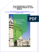 The Palgrave Companion To Oxford Economics 1St Edition Robert A Cord Editor  ebook full chapter