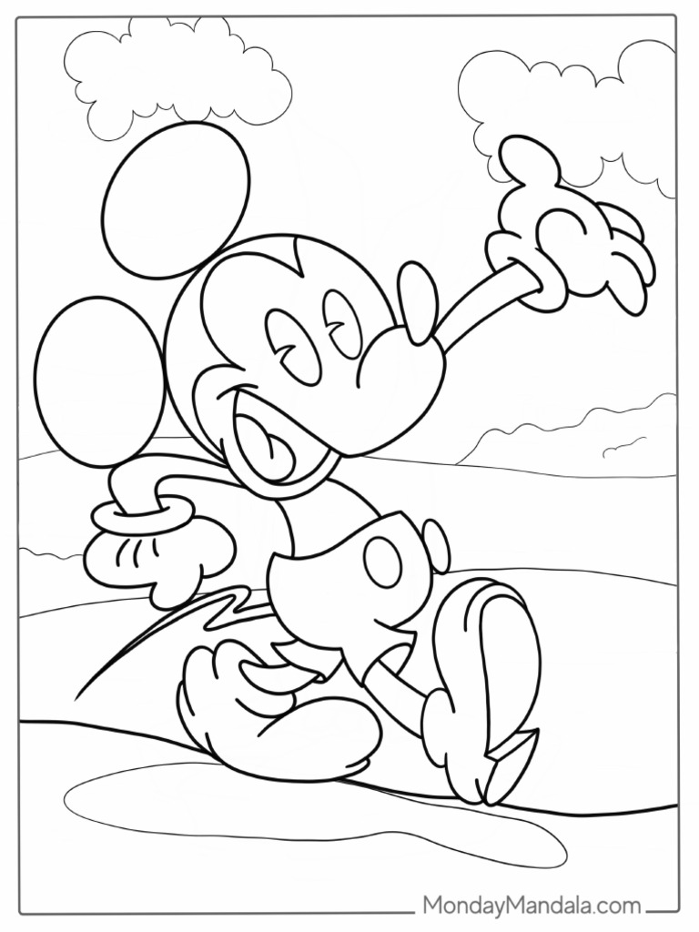 Retro-Mickey-Mouse-Coloring-Sheet | PDF