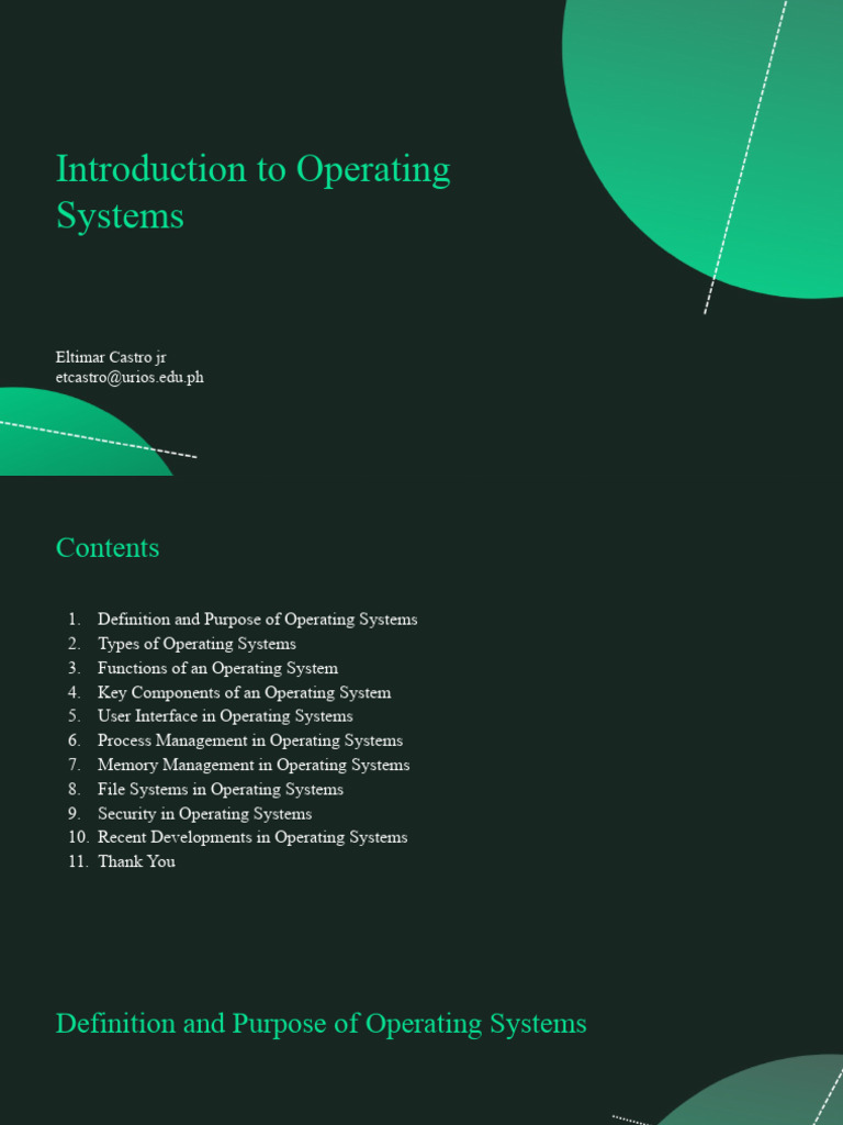 Overview of Operating Systems | PDF | Operating System | Graphical User ...