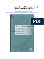 Marxs Resurrection of Aristotle 1St Ed 2020 Edition Norman Levine Download PDF Chapter