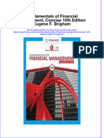 Fundamentals of Financial Management Concise 10Th Edition Eugene F Brigham Full Chapter