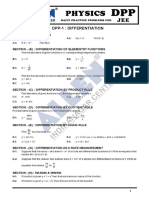 Worksheet for Differentiation