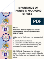 Importance of Sports in Managing Stress