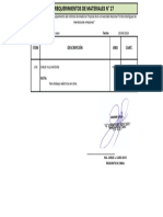 Requerimiento de Materiales #27