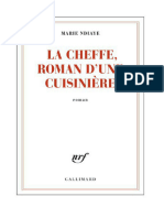 NDiaye Marie La Cheffe, Roman D'Une Cuisinière