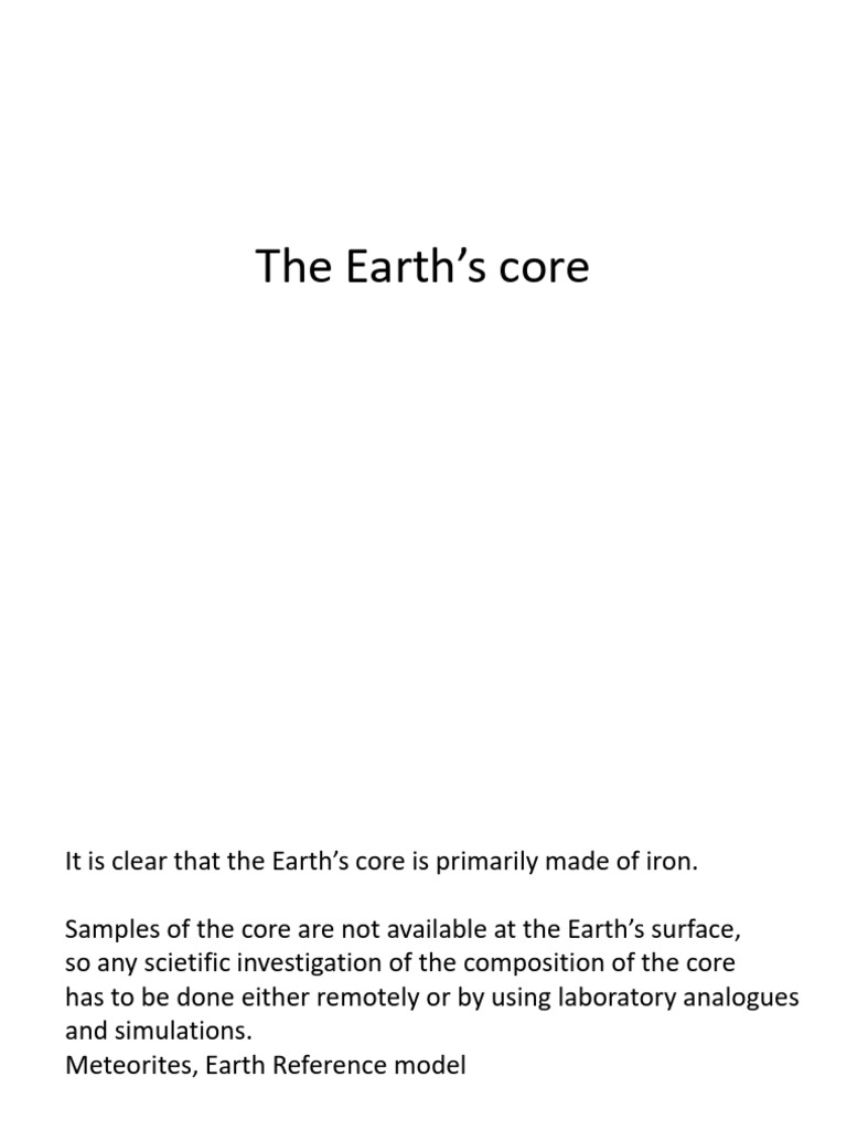 Earth's Core Composition and Dynamics | PDF | Planetary Core | Iron