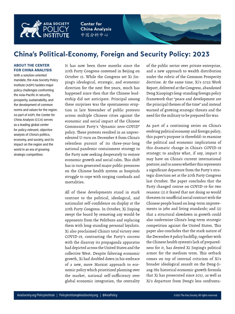 China's COVID Policy Shift Analysis | PDF | China | World Politics