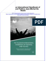 The Palgrave International Handbook of Football and Politics Jean Michel de Waele Ebook Full Chapter