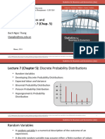 Lecture 7 Chap. 5 Discrete Probability Distribution