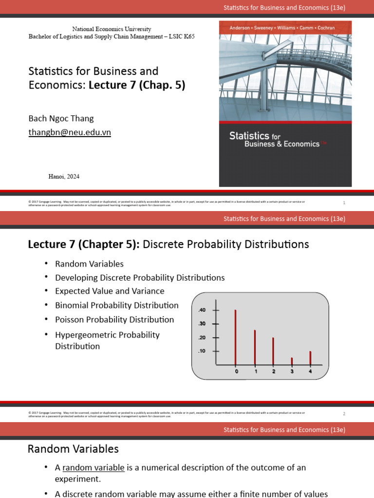 Lecture 7 Chap. 5 Discrete Probability Distribution | PDF | Probability ...