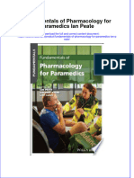 Fundamentals of Pharmacology For Paramedics Ian Peate Full Chapter