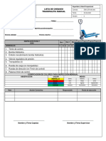 Lista de Chequeo. Transpaleta Manual. Rev 0