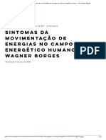 Sintomas Da Movimentação de Energias No Campo Energético Humano - Por Wagner Borges