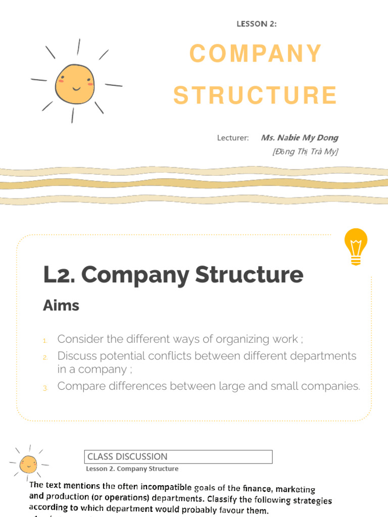 To Class 02 Company Structure | PDF