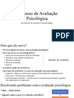 Questões sobre o processo de avaliação psicológica - avaliação neuropsicológica