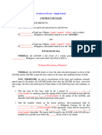 Contract of Lease - Land