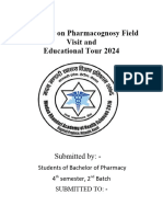 A Report On Pharmacognosy Field Visit and - 1 - 1