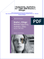 Matrixial Subjectivity Aesthetics Ethics Vol 1 1990 2000 Bracha L Ettinger Download PDF Chapter