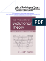 The Philosophy of Evolutionary Theory Concepts Inferences and Probabilities 1St Edition Elliott Sober Ebook Full Chapter