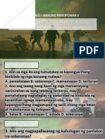 ARALIN 5 Ang Hukbong Sandatahang Lakas NG Pilipinas o Armed Forces of The Philippines