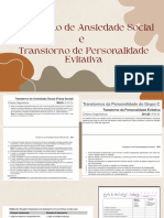 Transtorno de Ansiedade Social e Transtorno de Personalidade Evitativa