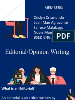 Group 5 Editorial Opinion Writing