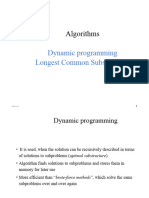 Algorithms: Dynamic Programming Longest Common Subsequence