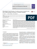 Mineralogical Characterization of Zeolites Present On Basaltic Rocks From Combia Geological Formation, La Pintada (Colombia)