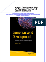 Game Backend Development With Microsoft Azure and Playfab 1St Edition Balint Bors Full Chapter