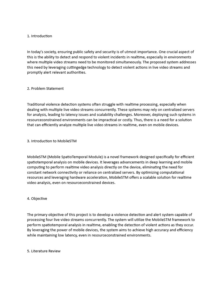 Real-Time Violence Detection System | PDF | Deep Learning | Artificial ...