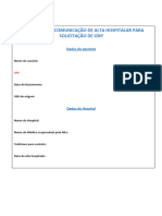 Formulário de Comunicação de Alta Hospitalar