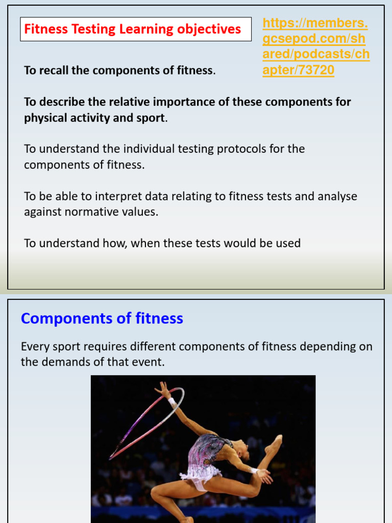 Year 10 GCSE PE Fitness Testing | PDF | Physical Fitness | Validity ...