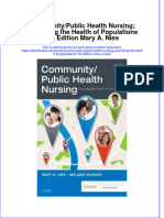 Community Public Health Nursing Promoting The Health Of Populations 7Th Edition Mary A Nies full chapter