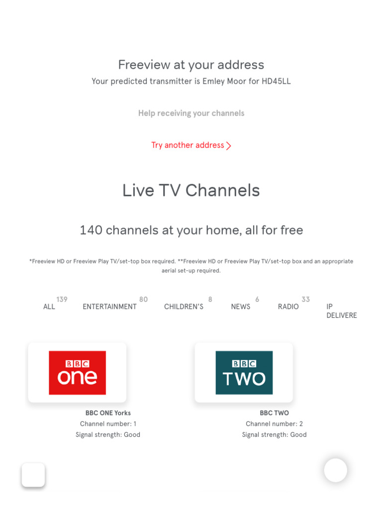 Freeview Channel Availability Checker | PDF | Television Network ...