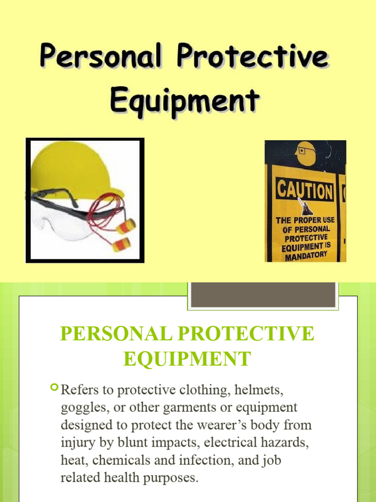 Personal Protective Equipment | PDF | Glasses | Personal Protective ...