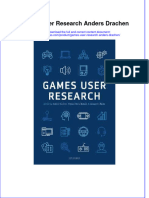 Games User Research Anders Drachen Full Chapter