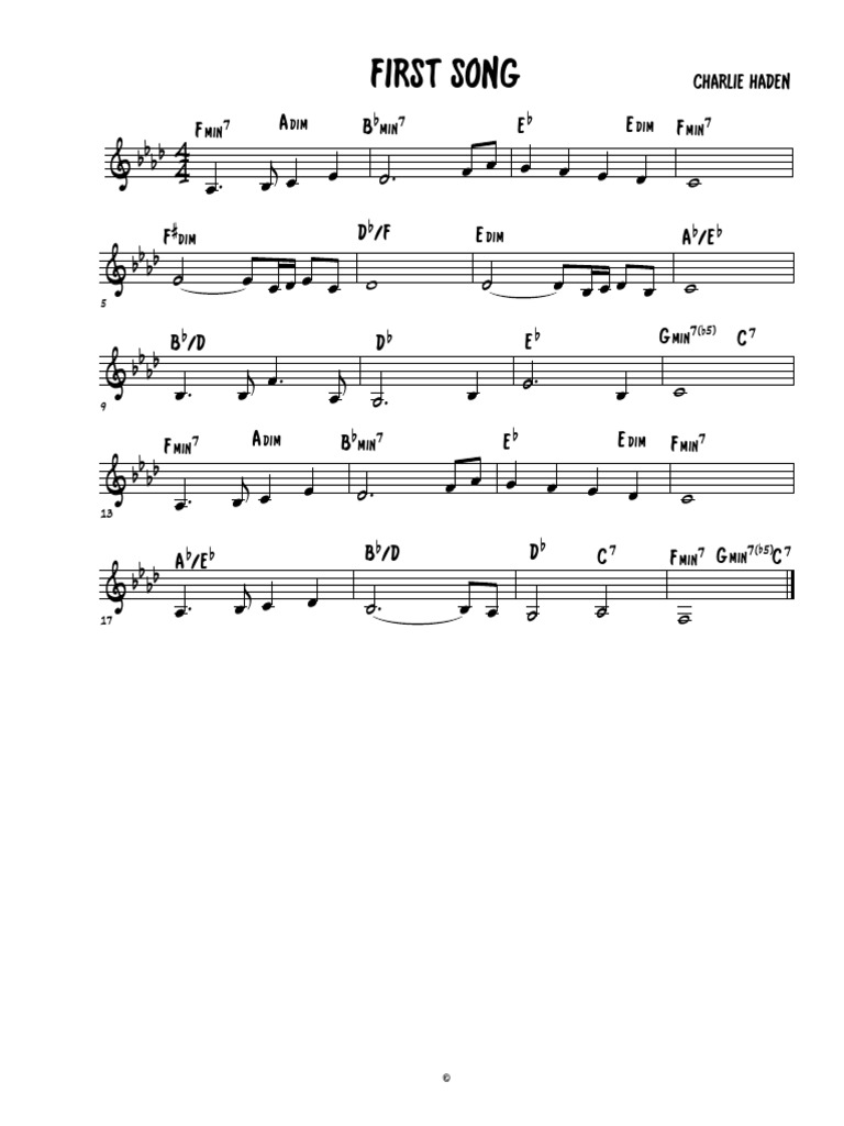 First Song | PDF
