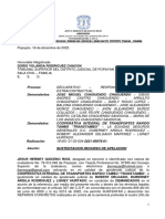 TRASLADO ESCRITO SUSTENTACION RAPIDO TAMBO RAD. No. 2021 - 00078 - 01