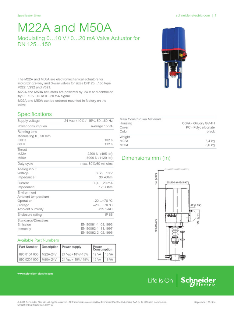M22 & M50 - Control Valve Actuator | PDF | Electronic Engineering ...