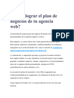 Cómo lograr el plan de negocios de tu agencia weboriginal