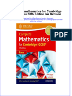 Complete Mathematics For Cambridge Igcse Core Fifth Edition Ian Bettison Full Chapter