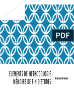 Eléments Méthodologiques Des Mémoires de Fin D'études - PR MADANI Nabil